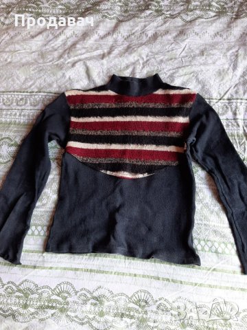 Черна блуза , снимка 1 - Блузи с дълъг ръкав и пуловери - 28272649