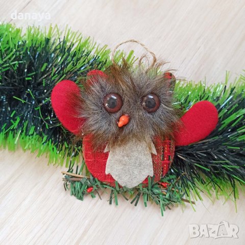 3475 Коледна фигура за окачване Бухалче върху клонче, снимка 2 - Декорация за дома - 40127506