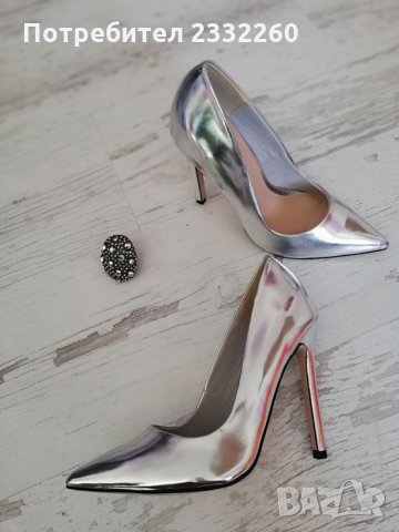 Лачени обувки - черно и златно, снимка 13 - Дамски обувки на ток - 27135855