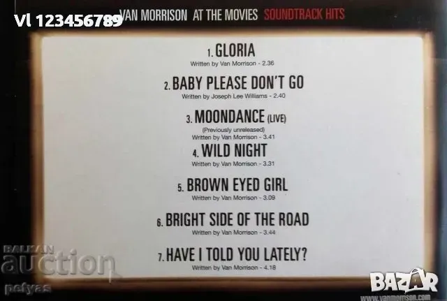 СД -Van Morrison AT THE MOOVIES -Soundtrack hits, снимка 2 - CD дискове - 49863548