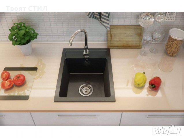Кухненска Мивка от гранит модел РИГА 400 x 500 mm страхотна гранитна мивка , снимка 6 - Други - 32688419