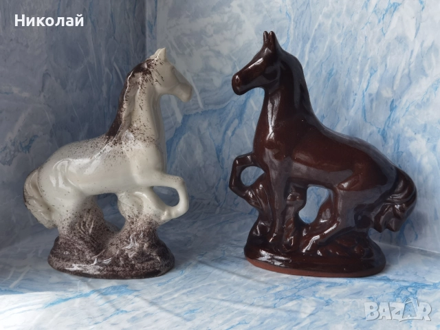 Лот Порцеланови Керамични Коне Кон, снимка 4 - Антикварни и старинни предмети - 52311150