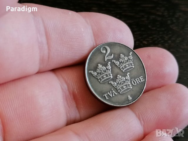Монета - Швеция - 2 оре (матричен гланц) | 1950г., снимка 3 - Нумизматика и бонистика - 27382117