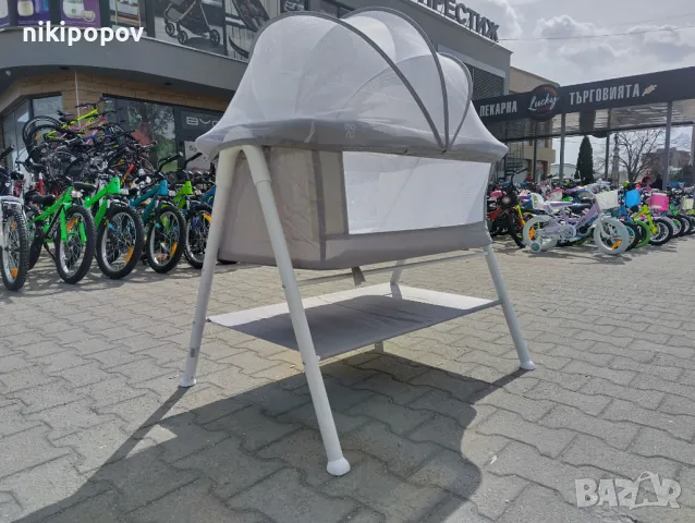 MONI Бебешко легло KALINIHTA сив, снимка 1