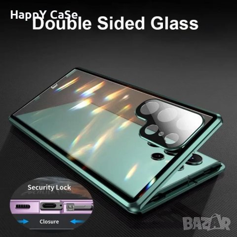 Samsung Galaxy S24 FE / S23 FE / Двоен 360 градуса магнитен кейс калъф с камера протектор, снимка 2 - Калъфи, кейсове - 43745126