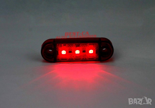 3 LED мини червени габаритни светлини габаритни светлини 12V 24V подходящи за ремаркета. камиони, ка, снимка 4 - Аксесоари и консумативи - 43866158