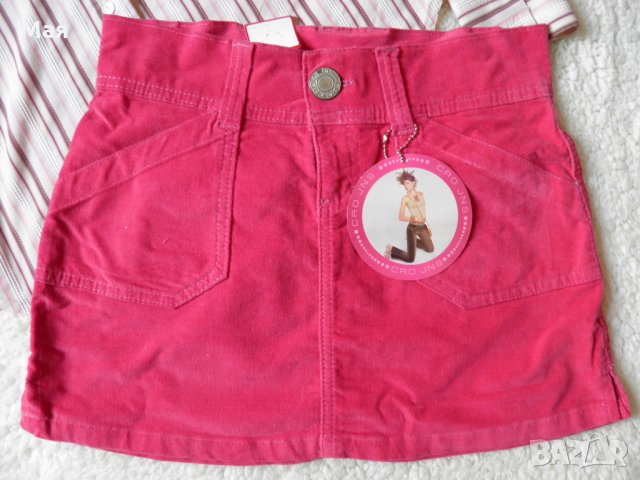 CRO jeans нова цикламена пола и подарък риза, снимка 2 - Поли - 27901335
