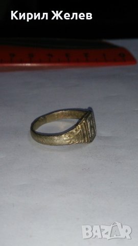 Старинен пръстен сачан над стогодишен с БУКВА А  - 59911, снимка 6 - Антикварни и старинни предмети - 29012334