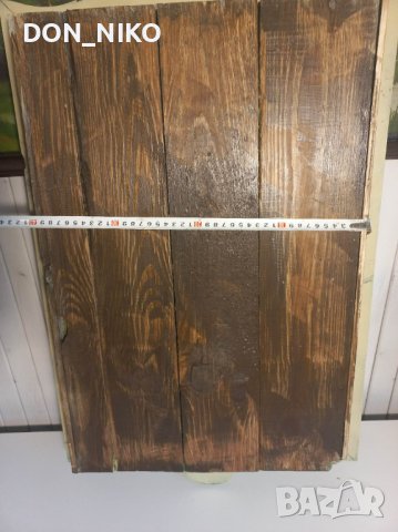 Френски Дървен триптих Ръчно рисуван, снимка 3 - Антикварни и старинни предмети - 39162770