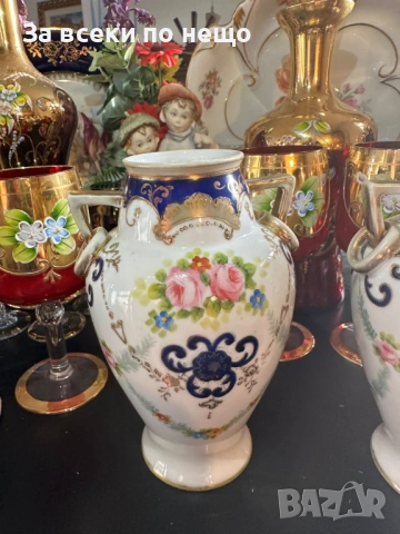 Noritake Japan  Circa 1908 - невероятно красиви две  японски вази с две ръкохватки Код P1873, снимка 9 - Вази - 53310986