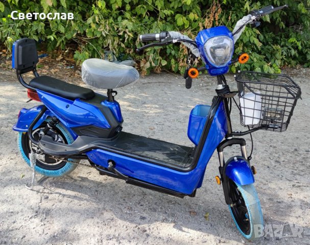 Електрически скутер EcoWay модел JY 450W мотор син цвят, снимка 3 - Мотоциклети и мототехника - 44027610