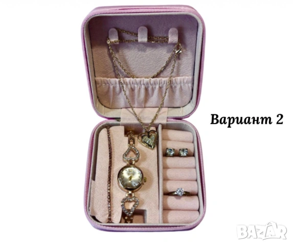 💞Елегантен дамски комплект 5в1, перфектният подарък за всяка дама.💞, снимка 2 - Бижутерийни комплекти - 53601596