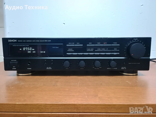 Denon DRA-435R. Стерео ресивър с вграден тунер. Супер звук и мощен бас. , снимка 2 - Ресийвъри, усилватели, смесителни пултове - 53338726