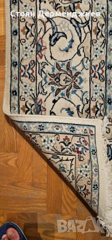 Оригинален персийски килим Наин, снимка 15 - Килими - 50567744