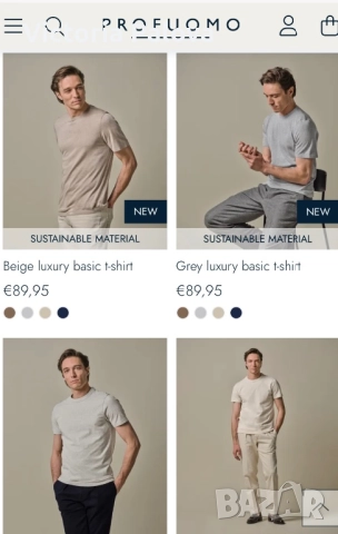 Луксозна тениска PROFUOMO - органичен памук, премиум качество, снимка 12 - Тениски - 51762362