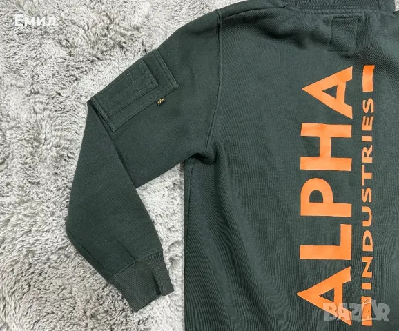 Мъжки суитшърт Alpha Industries, Размер L, снимка 4 - Суичъри - 48731910