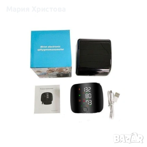 Преносим дигитален апарат за кръвно налягане за китка с LCD дисплей и памет, снимка 3 - Други - 53358656