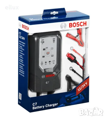 Зарядно устройство за акумулатор Bosch C7 / 12V / 24V / 3.5 / 7A, снимка 1 - Друга електроника - 35047145