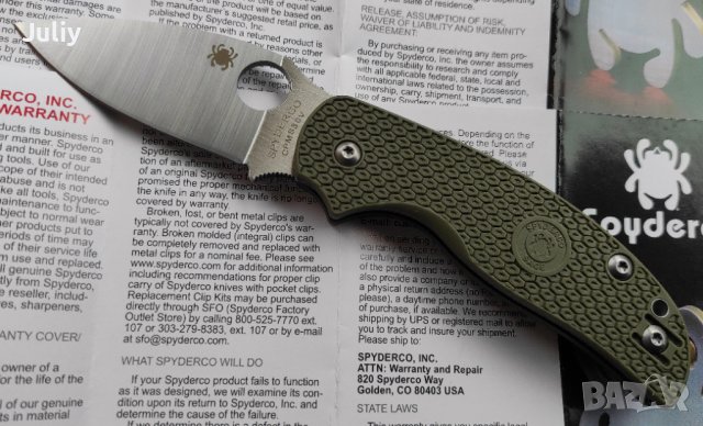 Сгъваем нож Spyderco C123 Sage 5, снимка 13 - Ножове - 39965584