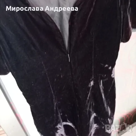 Дамска рокля от кадифе размер М, снимка 6 - Рокли - 49020876