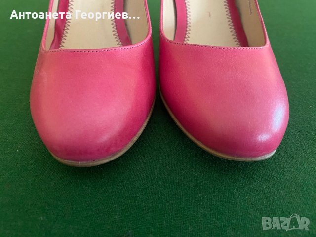 Дамски обувки естествена кожа розови, снимка 5 - Дамски обувки на ток - 43450167