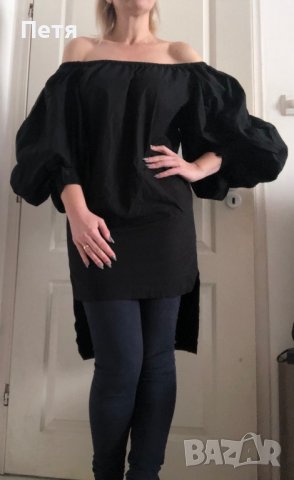 Дамска черна туника, снимка 2 - Туники - 24853851