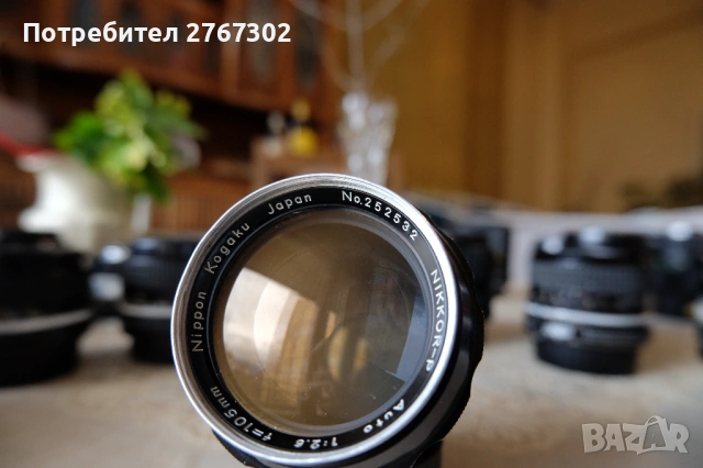 Nikon Nikkor-P Pre AI 105mm f2.5 lens.Early Sonnar design.Nikon, снимка 2 - Обективи и филтри - 53471171