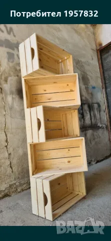 Дървен стелаж разтегателен/ хармоника ръчна изработка, снимка 11 - Оборудване за магазин - 48841383