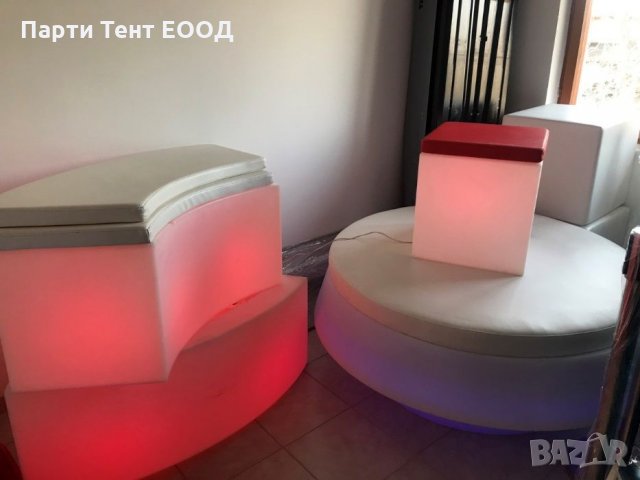 LED PVC мебели под наем, светещи коктейлни маси, ЛЕД светещи барове, снимка 8 - Кетъринг - 31385595