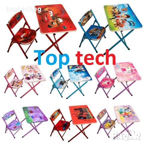 Детска маса със столче с герои, снимка 1 - Мебели за детската стая - 38332158