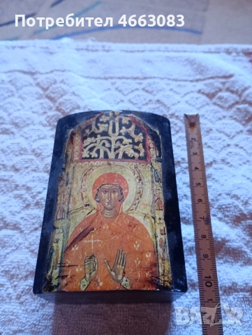 Лот дървени кутии с нарисувани икони!, снимка 3 - Антикварни и старинни предмети - 53041516