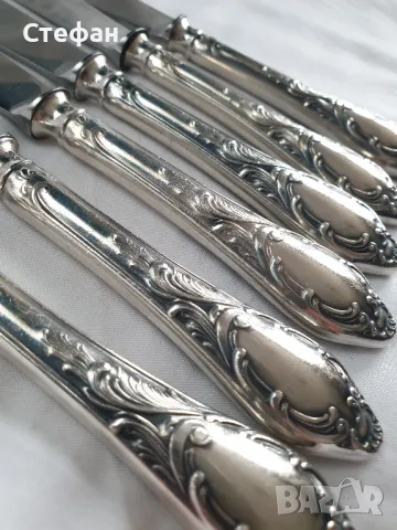 Комплект посребрени ножове, снимка 6 - Антикварни и старинни предмети - 49663581