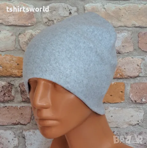 Нова топла зимна шапка в сив цвят