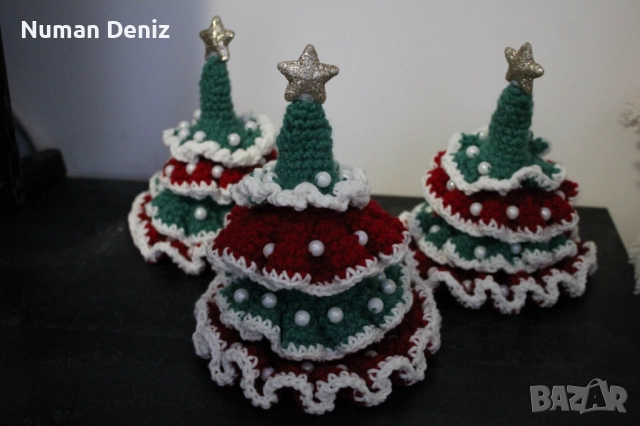 Коледна плетена елха за подарък , снимка 2 - Коледни подаръци - 52584904