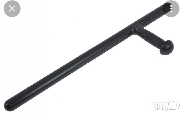 Тонфа Y , Здрава оригинална гумирана пластмасова палка 620 грама