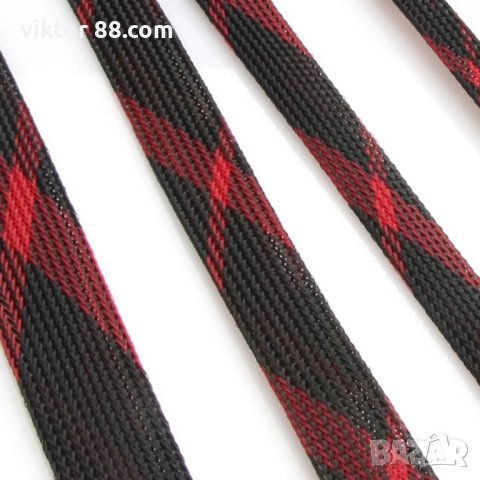 Кабелна оплетка 25мм черно/червено, снимка 5 - Други - 39995029