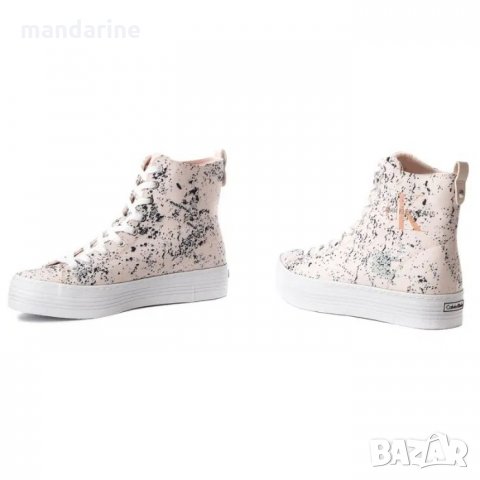 ПРОМО 🍊 CALVIN KLEIN 🍊 Оригинални кецове в бледо розово и черно № 38 нови с кутия, снимка 3 - Кецове - 28776314