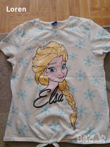 Детска тениска на Елза , снимка 2 - Детски тениски и потници - 44890448