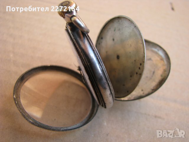 Сребърен джобен часовник , снимка 5 - Антикварни и старинни предмети - 28269258