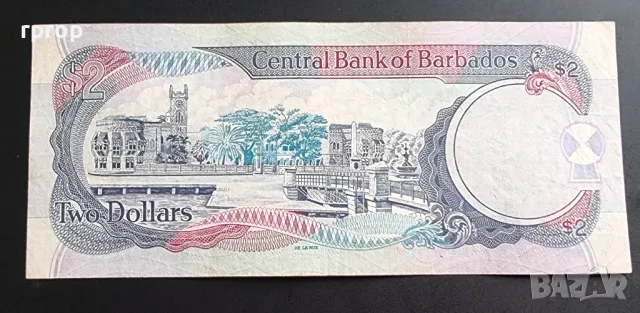 Барбадос.
 2 долара. 
2007 година., снимка 2 - Нумизматика и бонистика - 48724062