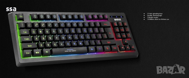 Marvo Геймърски комплект Gaming COMBO CM310 3-in-1 - Keyboard, Mouse 1000 Hz, Mousepad - MARVO-CM310, снимка 6 - Клавиатури и мишки - 43063452