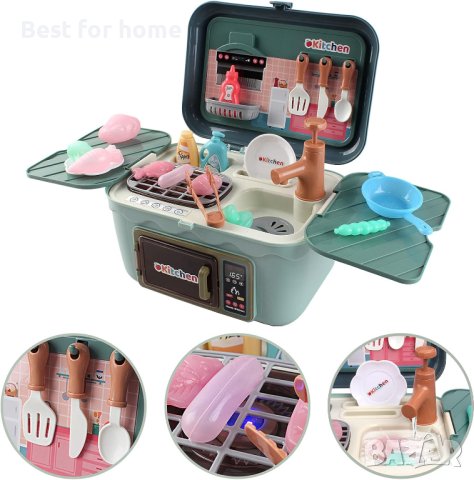 Детска кухня с вода, звуци и светлини Toys Little Chef Kitchen, снимка 9 - Други - 43355957