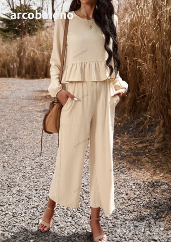 Темпераментен дамски ежедневен комплект от две части, 4цвята,, снимка 6 - Комплекти - 43824097