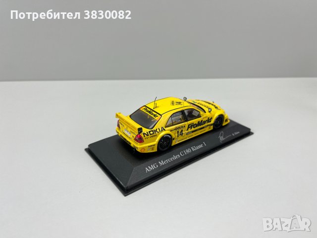 Mercedes Benz AMG C180 Klasse 1 метална количка макет 1:43 Minichamps DTM 1994, снимка 5 - Колекции - 43822060