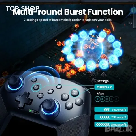 Контролери за безжичен превключвател VOYEE, съвместими с контролери Switch Pr, снимка 2 - Друга електроника - 48782073