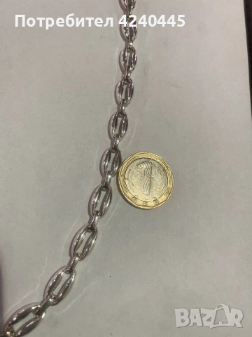 Сребърен синджир, снимка 3 - Колиета, медальони, синджири - 50447964