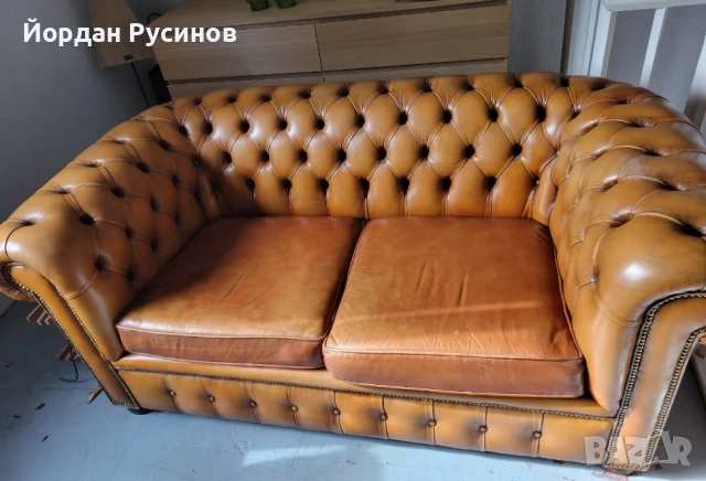 Двоен диван честърфийлд chesterfield оригинален
