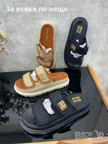 Miu Miu Дамски Чехли Миу Миу - 4 Налични Цвята Код E660, снимка 9 - Чехли - 51073509