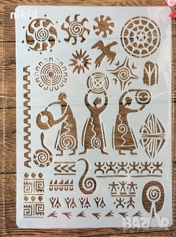 Египет Тотем шаблон стенсил спрей за торта украса кекс декорация с пудра захар