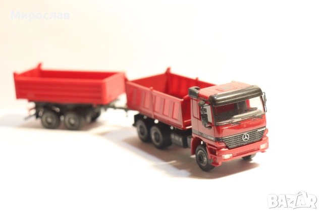 HERPA H0 1/87 MERCEDES ACTROS САМОСВАЛ ГОНДОЛА КАМИОН, снимка 7 - Колекции - 53135045